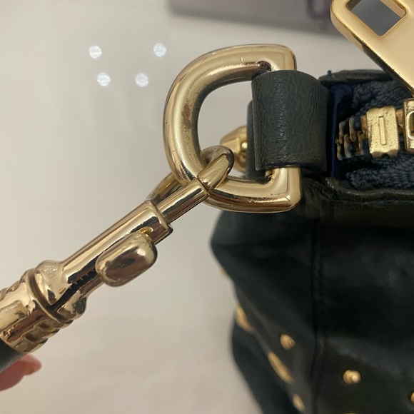 Dark green leather Juicy Couture large shoulder bag with strap - Picture 8 of 14